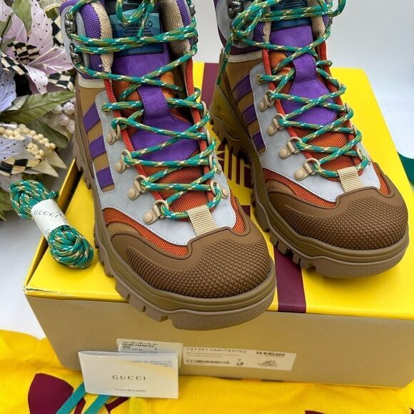 Men’s Gucci X Adidas, lace up trainer boots size 9, made in Italy - Picture 3 of 9